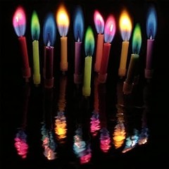 Velas de colores para fiestas