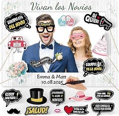 Inspírate con fondos creativos para tu photocall de boda