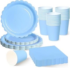 ¿Cuál es el precio promedio de la vajilla desechable para baby shower?