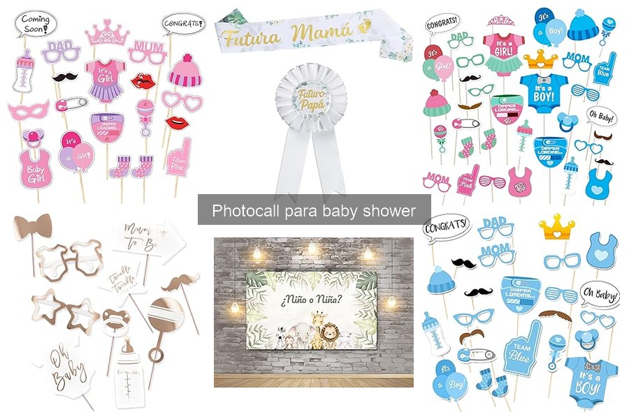Accesorios esenciales para un photocall de baby shower