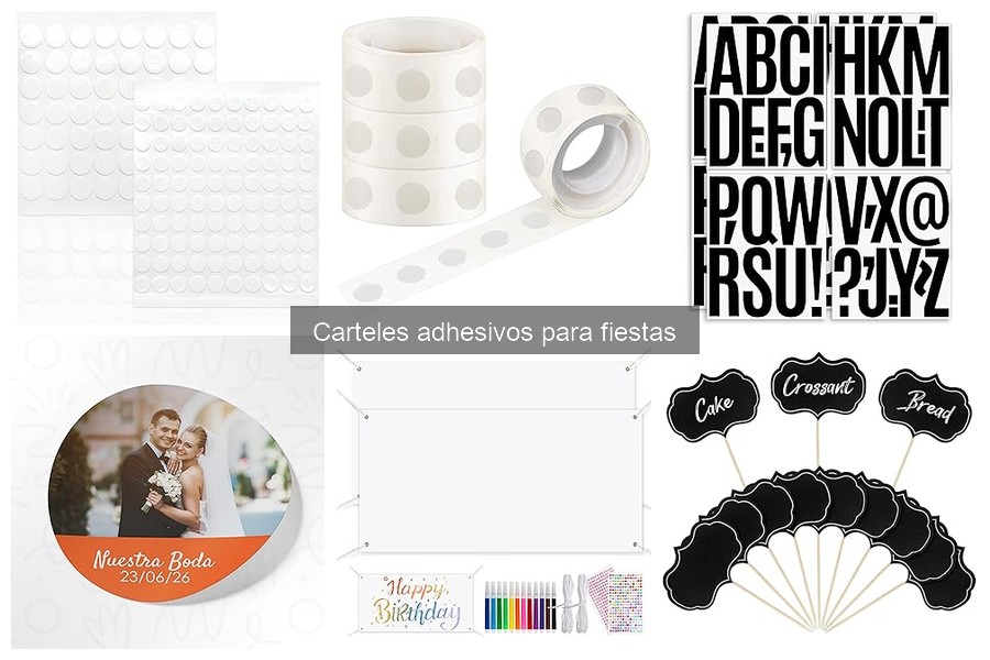 Accesorios imprescindibles para carteles adhesivos en fiestas