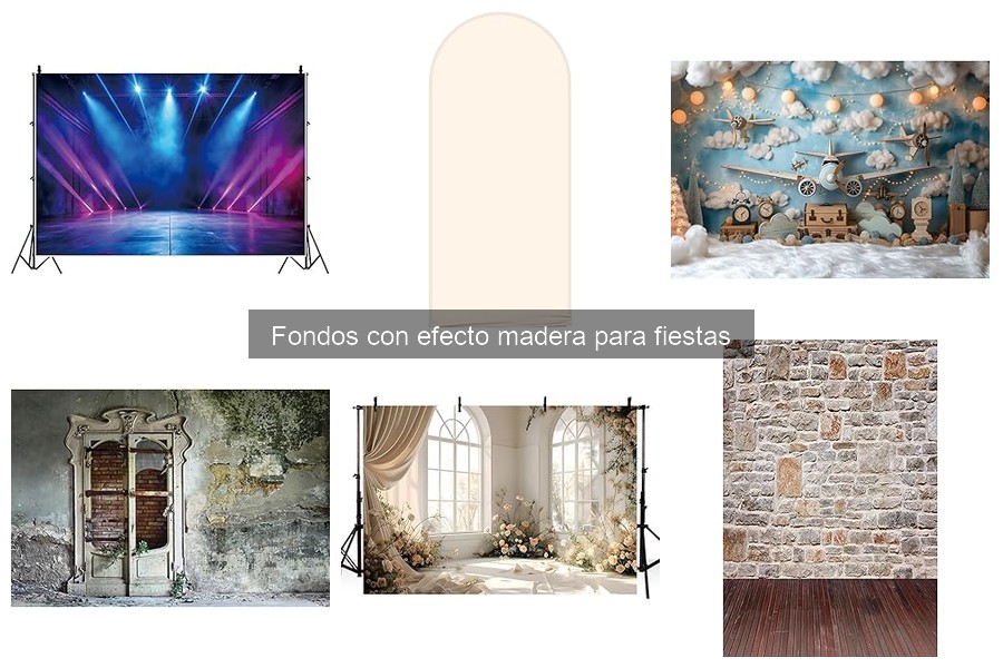 Alternativas a fondos con efecto madera para fiestas