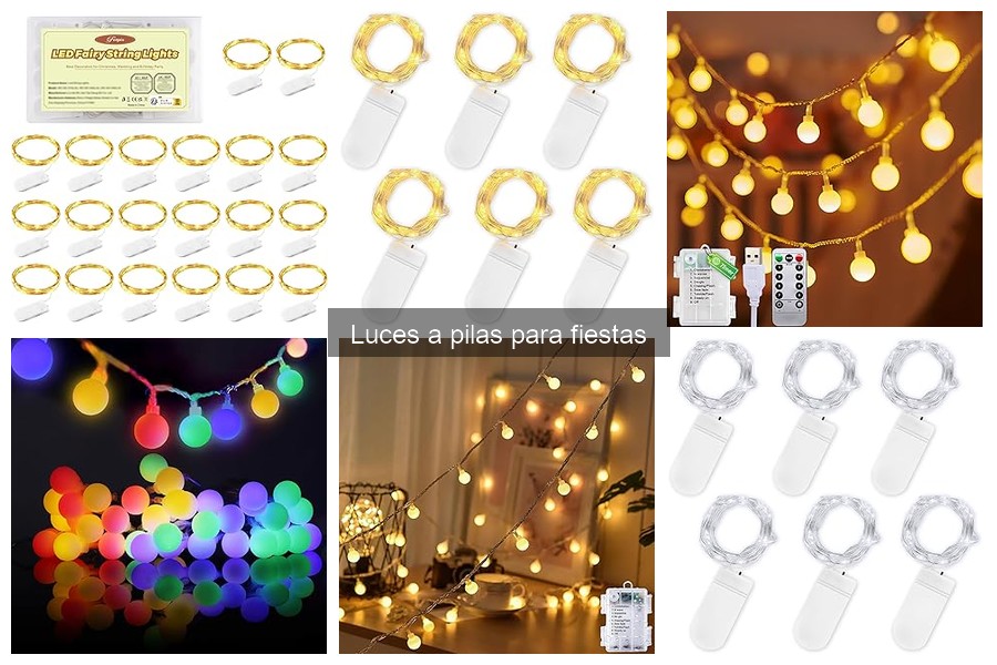 Alternativas a luces a pilas para decorar fiestas