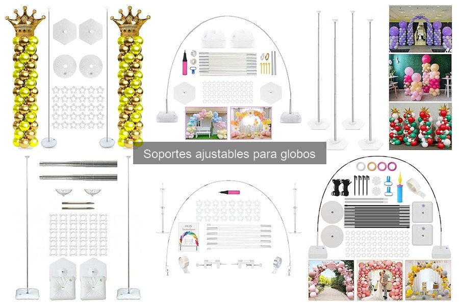 Alternativas a soportes ajustables para globos en eventos