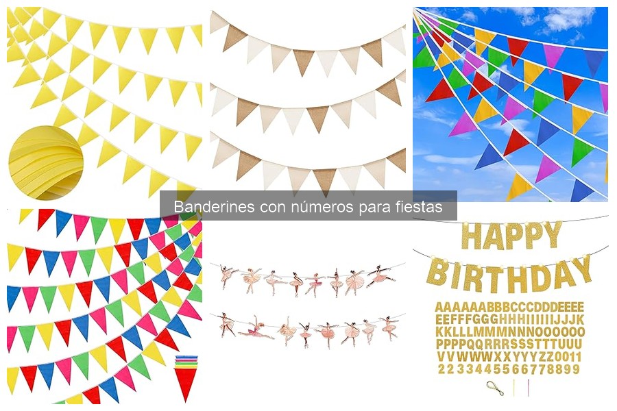 Alternativas creativas a banderines con números para fiestas