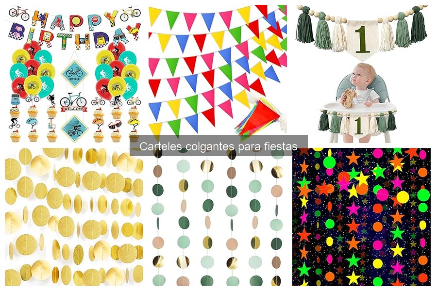 Alternativas creativas a carteles colgantes para fiestas
