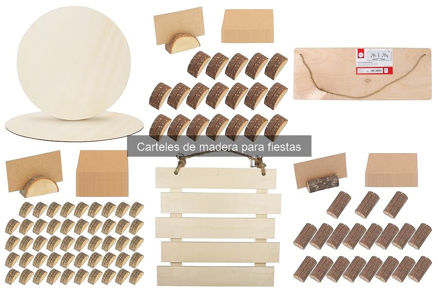 Alternativas creativas a carteles de madera para fiestas
