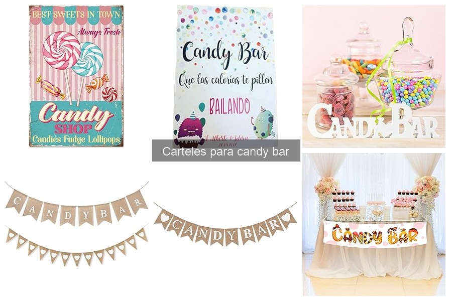 Alternativas creativas a carteles para candy bar