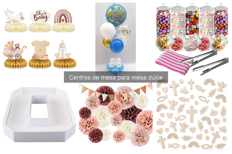 Alternativas creativas a centros de mesa para mesa dulce