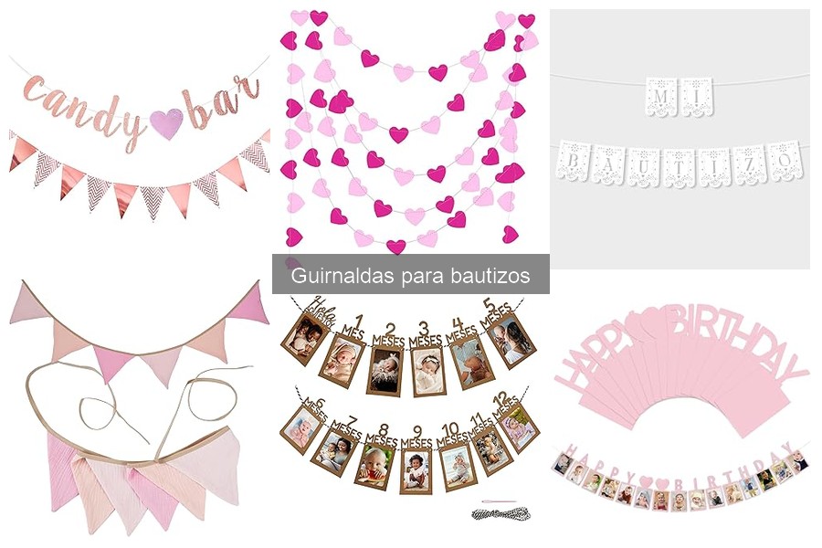 Alternativas creativas a guirnaldas para bautizos