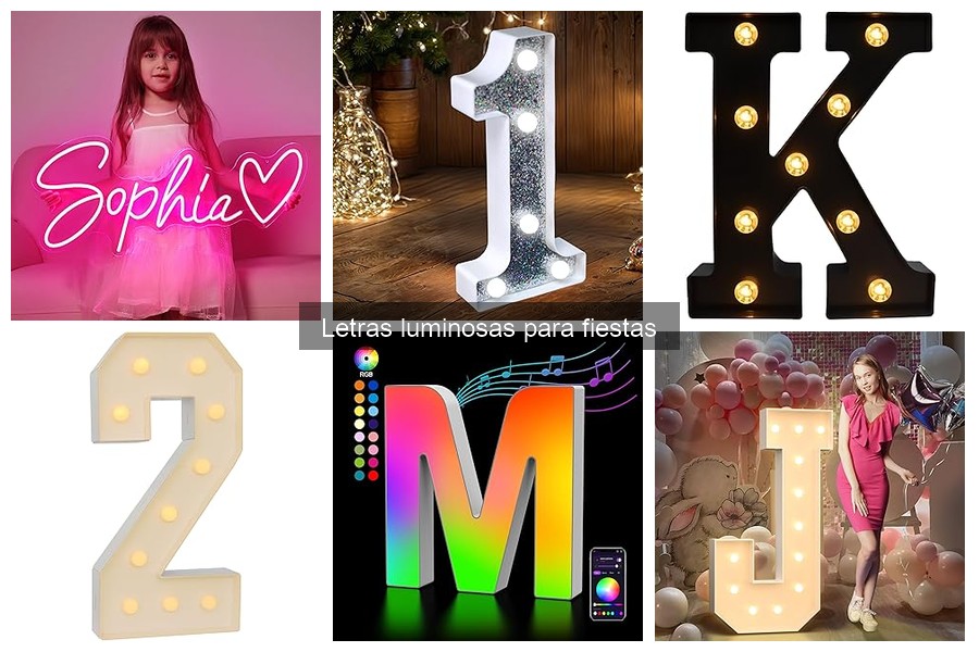Alternativas creativas a letras luminosas para fiestas