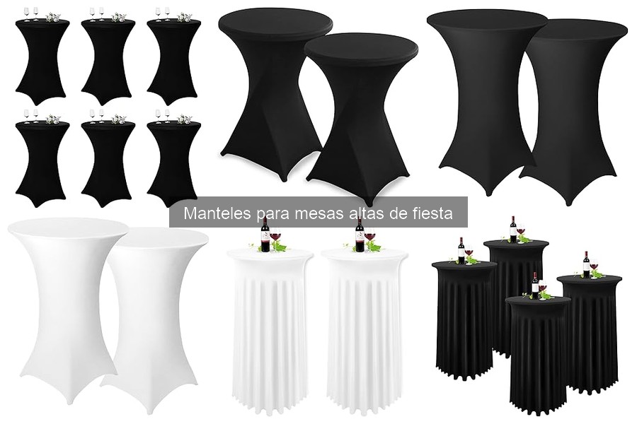Alternativas creativas a manteles para mesas altas de fiesta