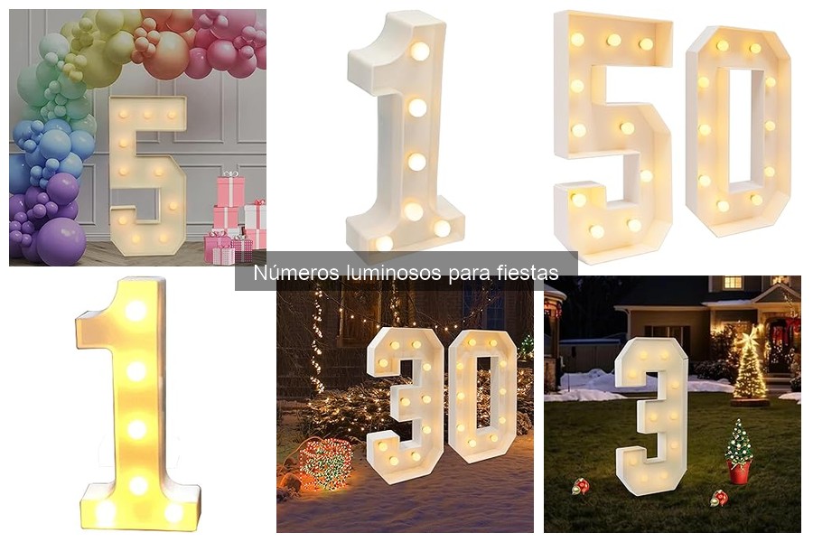 Alternativas creativas a números luminosos para fiestas