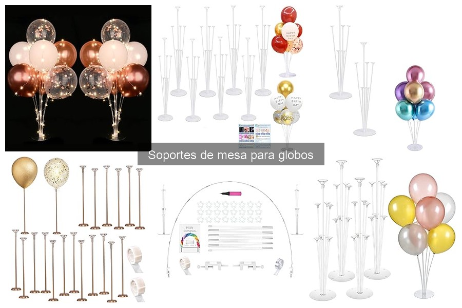 Alternativas creativas a soportes de mesa para globos