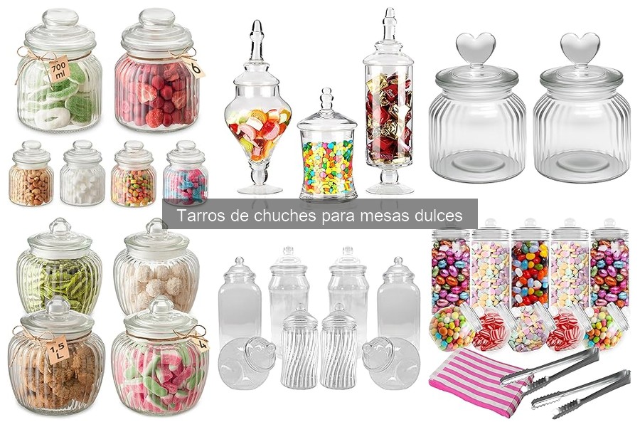 Alternativas creativas a tarros de chuches para mesas dulces