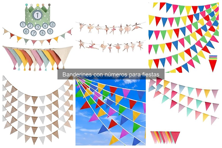 Banderines Personalizados con Números para Fiestas Especiales