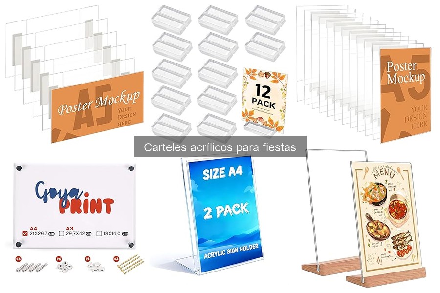 Carteles acrílicos vs. de papel: ¿cuál elegir para tu fiesta?