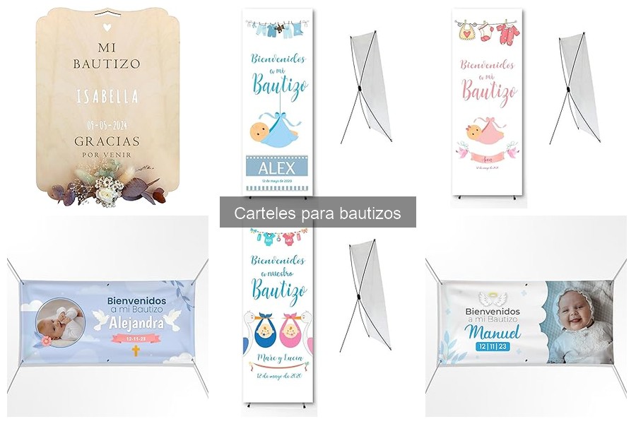 Carteles para Bautizos: Ideas según el Tema de la Fiesta