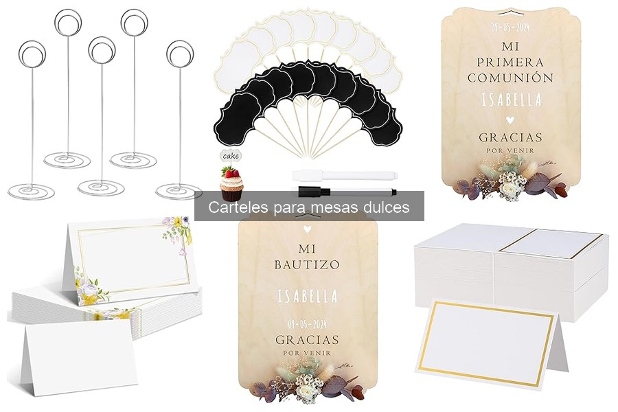 Carteles para Mesas Dulces en Fiestas de Adultos: Estilos y Opciones