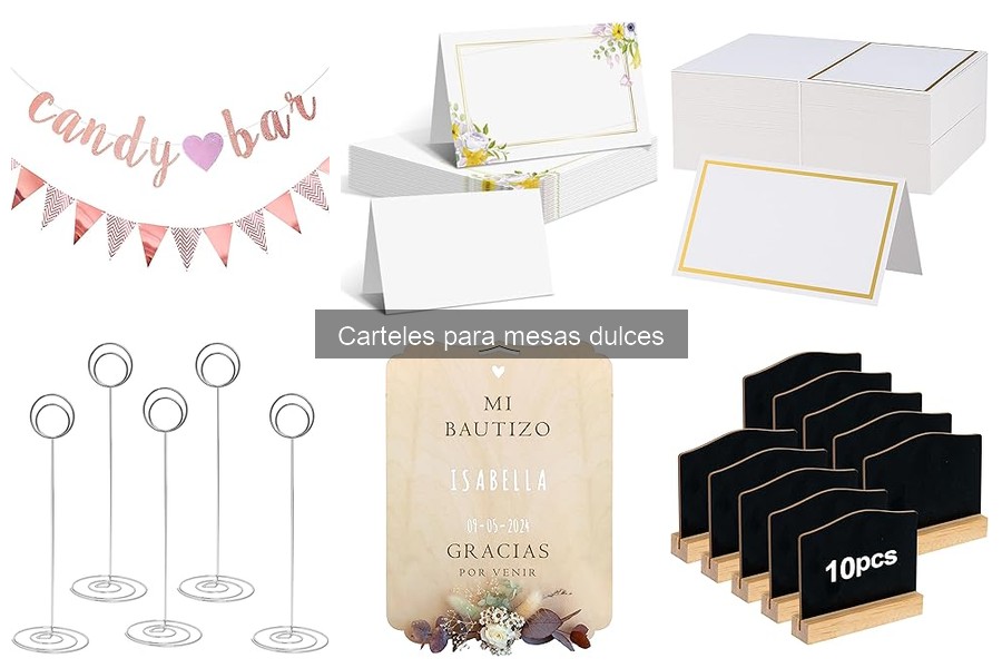 Carteles para mesas dulces: ¿privados o personalizados?