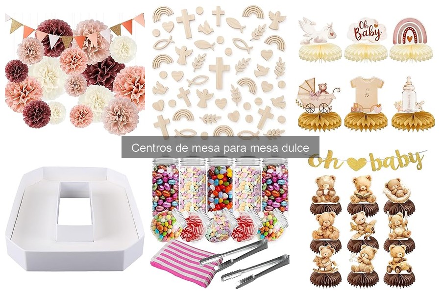 Centros de mesa económicos para mesa dulce que encantarán