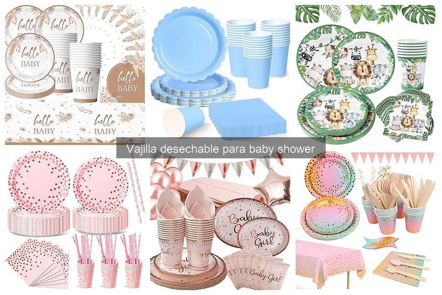 Check-list de vajilla desechable para baby shower
