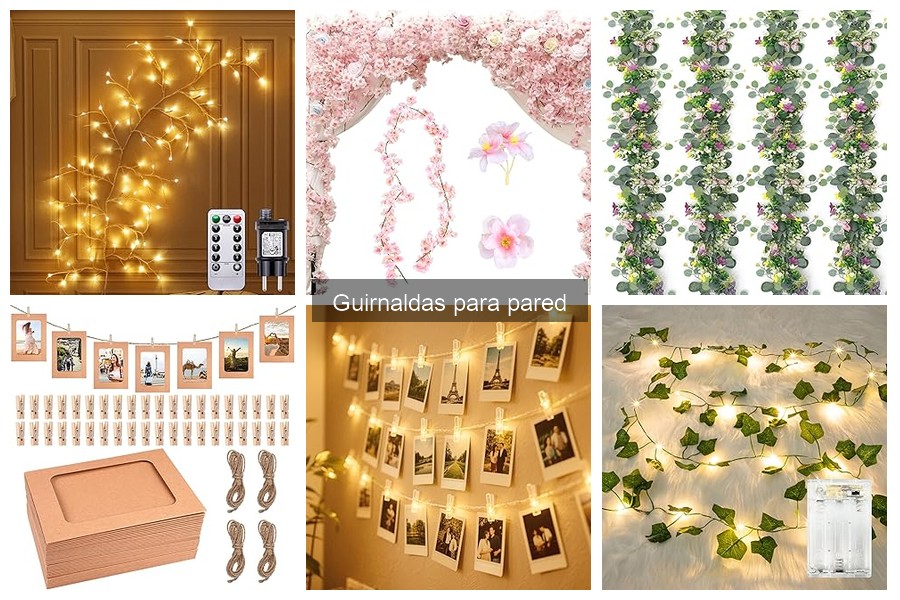 Combinaciones de colores para guirnaldas de pared