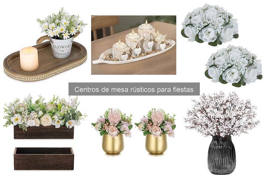 Cómo combinar centros de mesa rústicos para fiestas