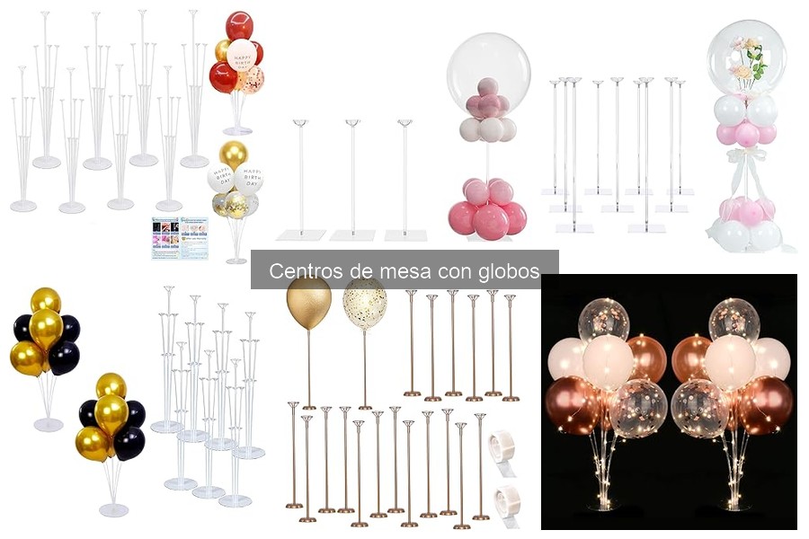 Cómo combinar colores en centros de mesa con globos