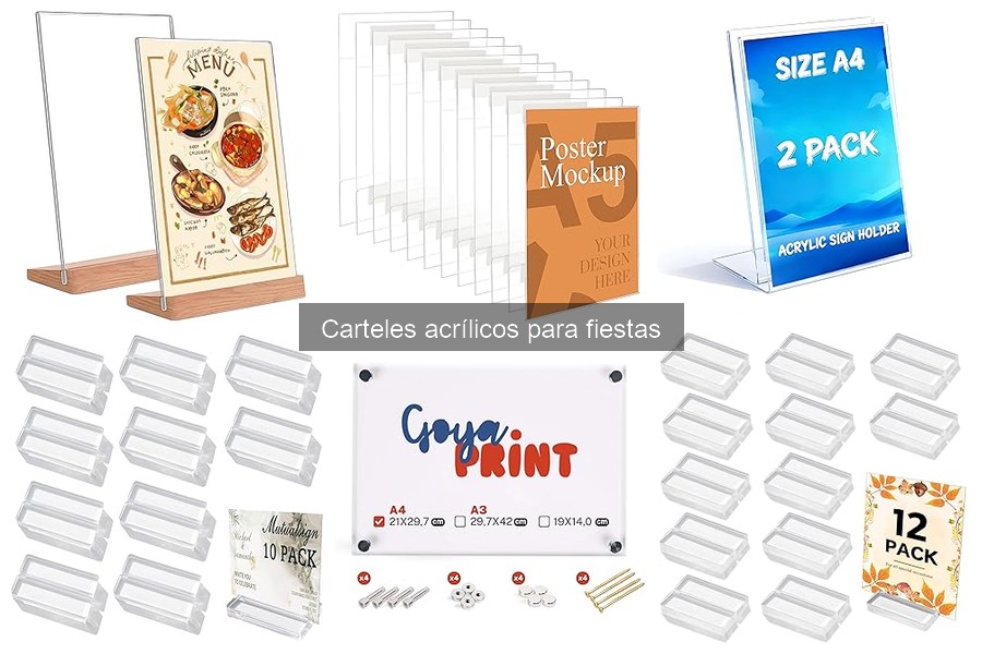 Cómo elegir el cartel acrílico perfecto para tu fiesta