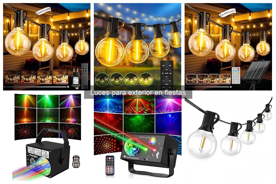 Cómo elegir luces para exteriores en fiestas al aire libre