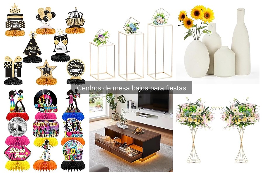 Comparativa: Centros de mesa bajos de vidrio vs. madera