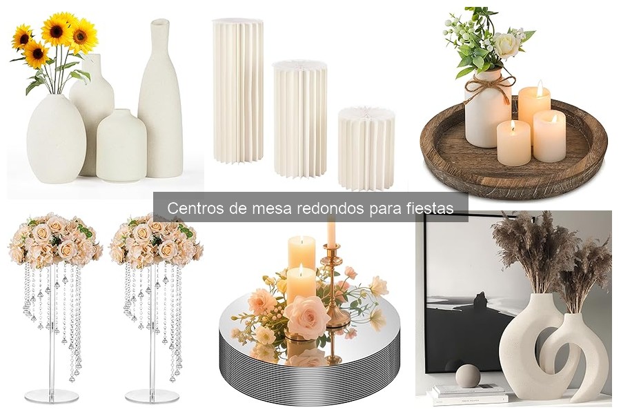 Comparativa: Centros de mesa redondos vs cuadrados para fiestas