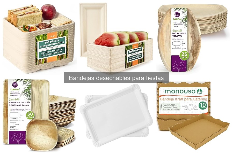Comparativa de Bandejas Desechables: Plástico, Papela y Biodegradables