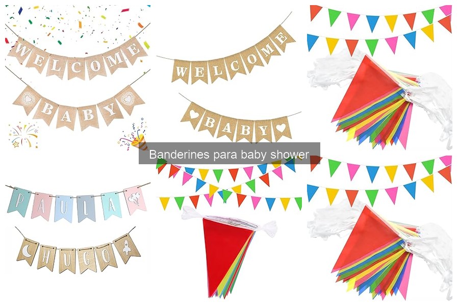 Comparativa de Banderines de Papel y Tela para Baby Shower