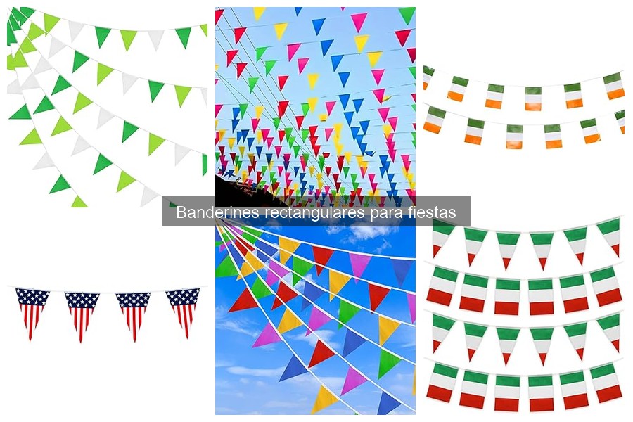 Comparativa de banderines rectangulares y otros tipos