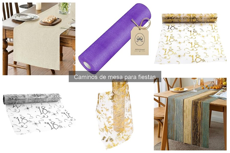 Comparativa de Caminos de Mesa: Tela, Papel y Plástico