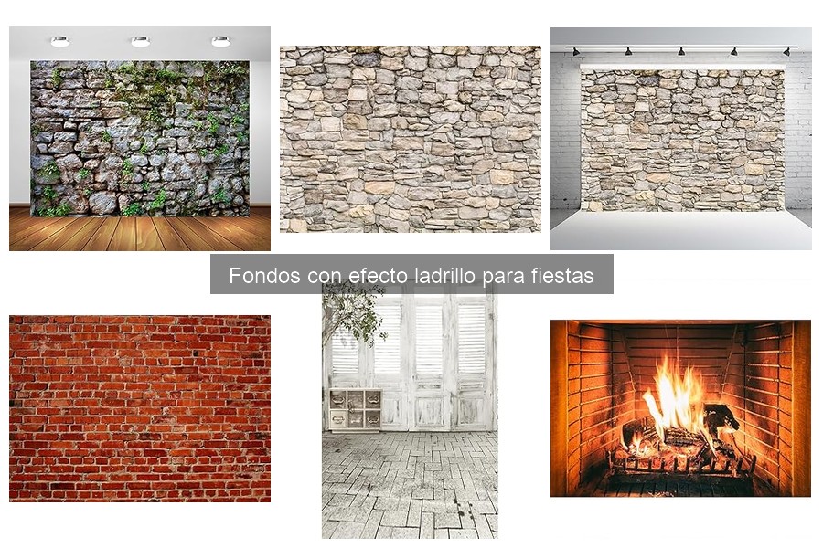 Comparativa de Fondos con Efecto Ladrillo para Fiestas