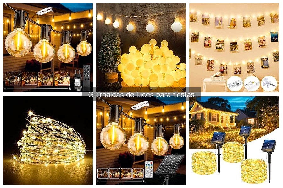 Comparativa de guirnaldas de luces LED e incandescentes