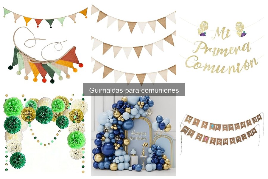 Comparativa de guirnaldas de papel y tela para comuniones