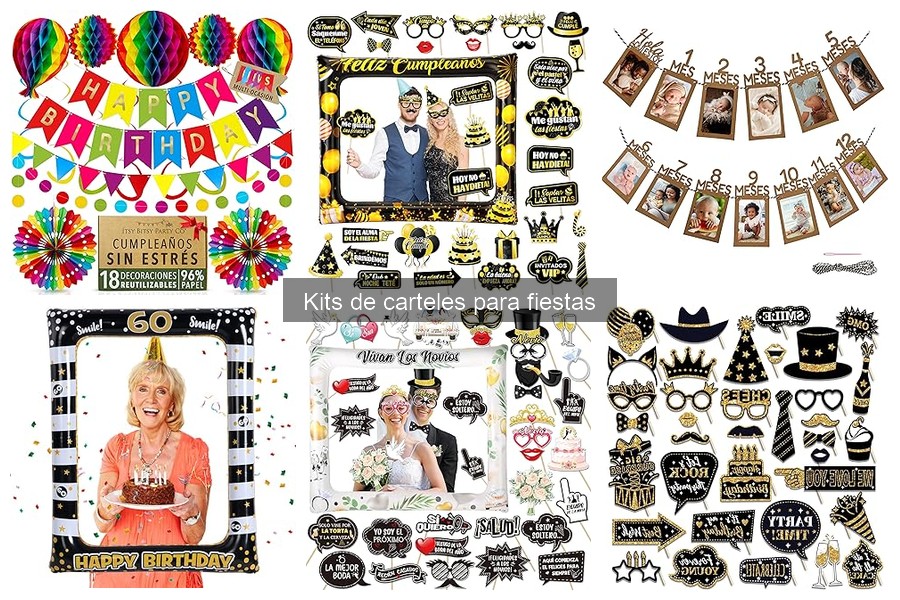 Comparativa de Kits de Carteles para Fiestas: Marcas Destacadas
