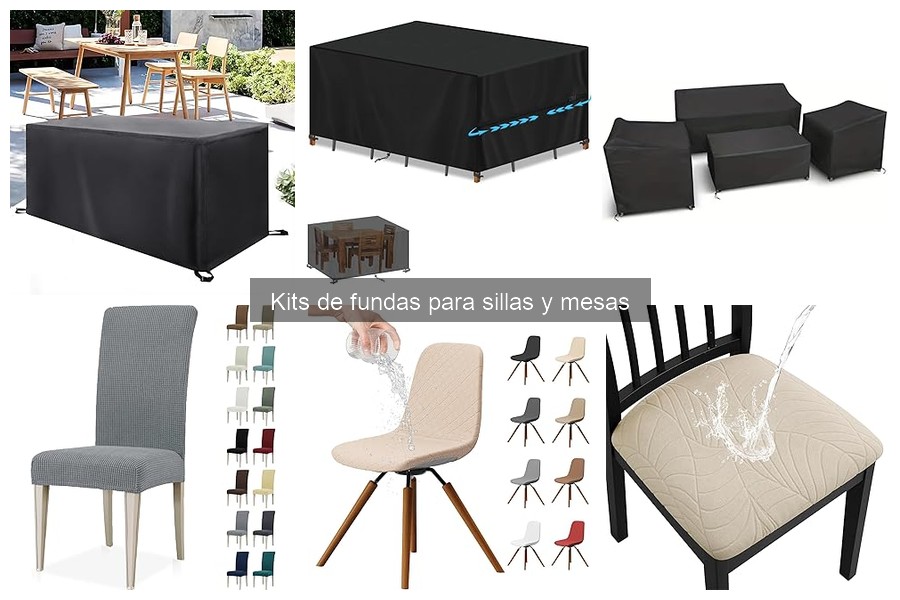 Comparativa de materiales en kits de fundas para sillas y mesas