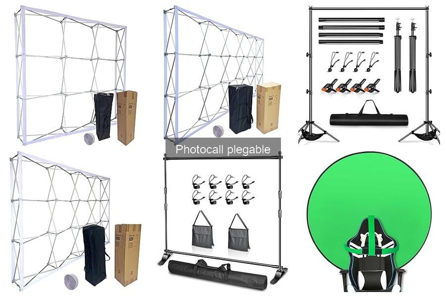 Comparativa de Photocalls Plegables y Rígidos para Eventos