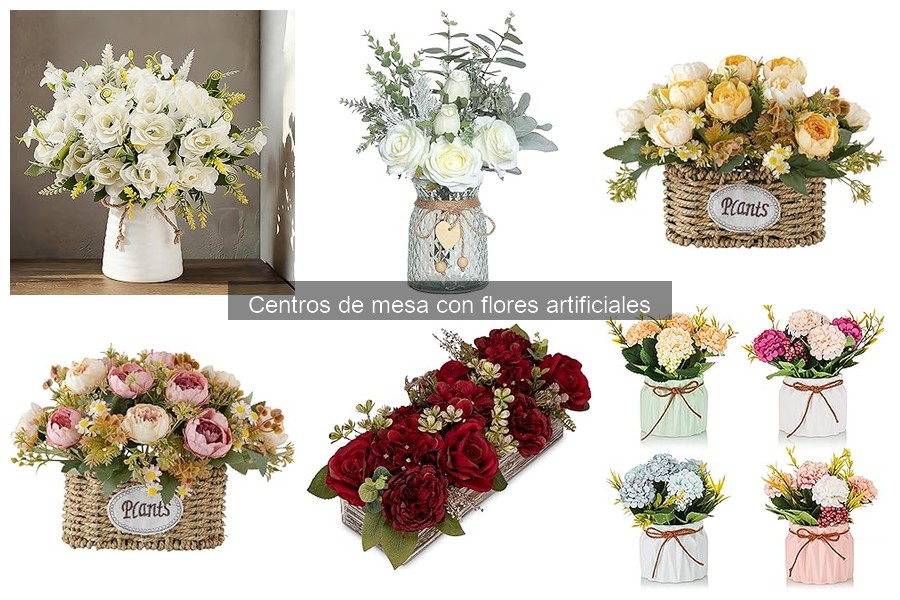 Comparativa de precios de centros de mesa con flores artificiales