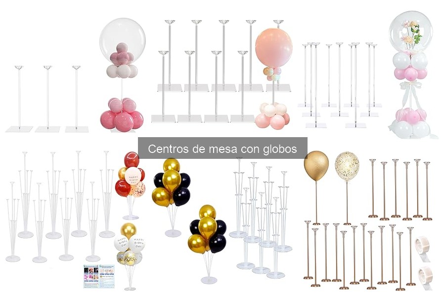 Comparativa de precios de centros de mesa con globos