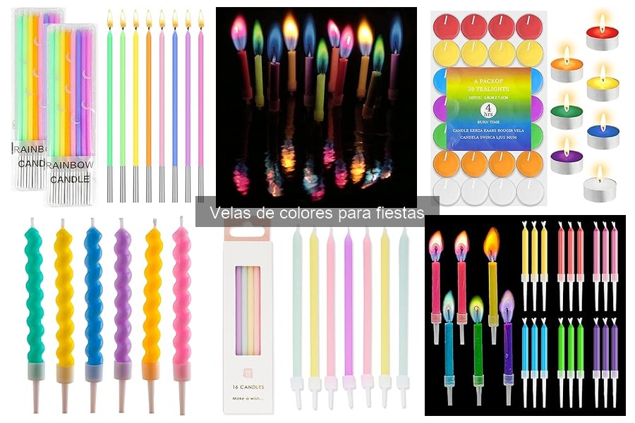 Comparativa de precios de velas de colores en tiendas online
