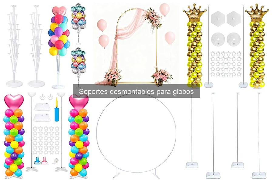 ** Comparativa de Soportes Desmontables y Alternativos para Globos