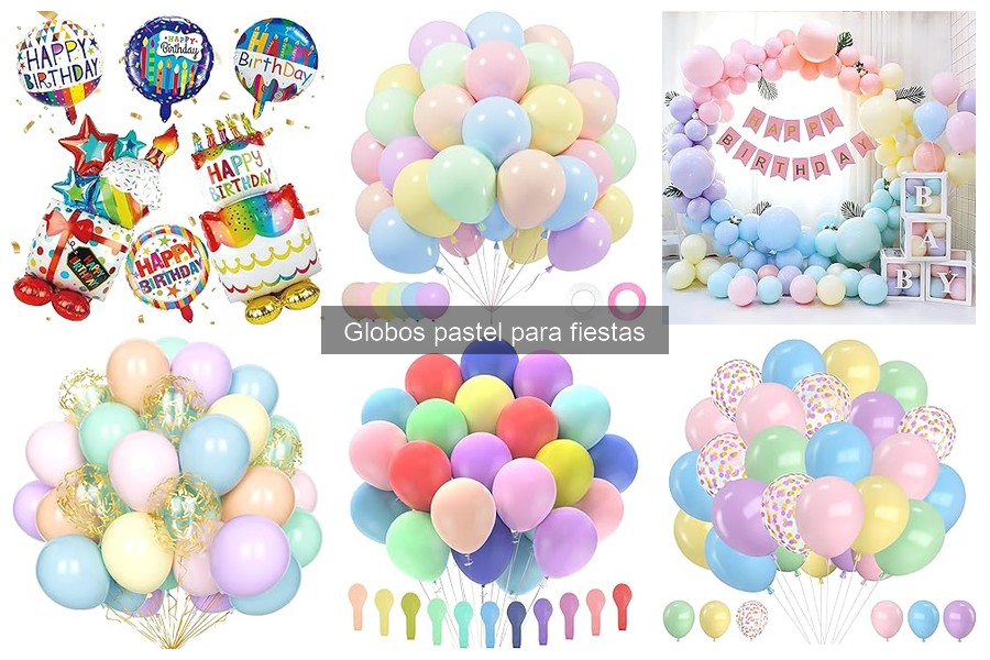 Comparativa entre globos pastel y metálicos para fiestas