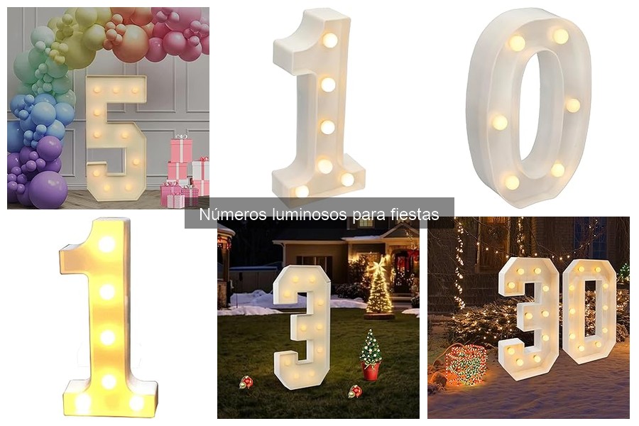 Comparativa: Números luminosos vs. otras decoraciones para fiestas