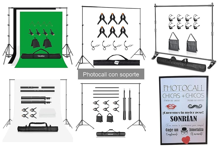 Comparativa: Photocalls con y sin soporte para eventos